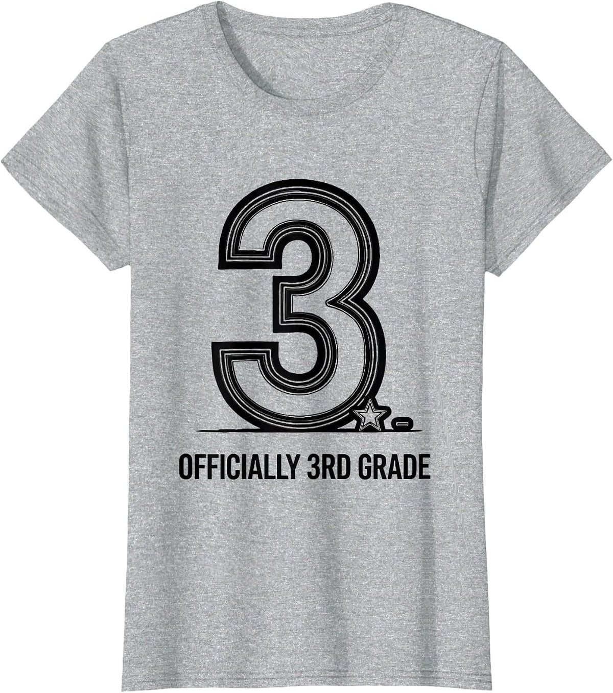 Officially 3rd Grade Retro Back To School Teacher Student T-Shirt - Heather Grey