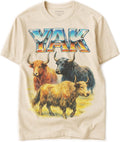 Farm Animals Heavy Metal Tshirt for Men, Women & Farmers - 100% Natural Undyed Cotton - Yak