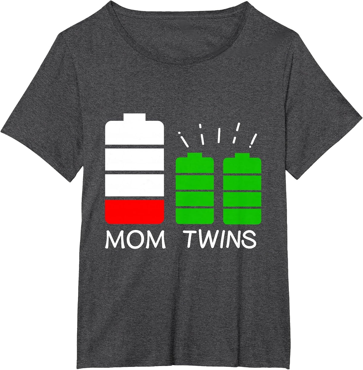 Funny Twins Mom Mother of Twins T-Shirt - Dark Heather Grey