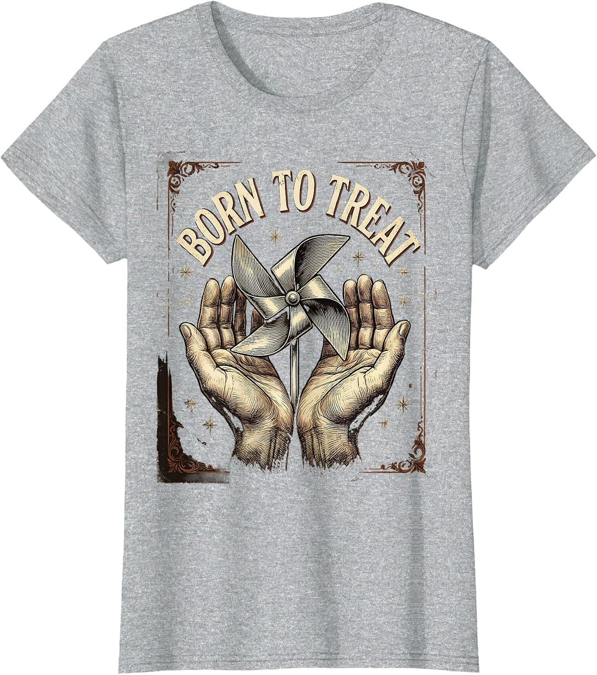 Born to Treat Occupational Therapy Design T-Shirt - Heather Grey