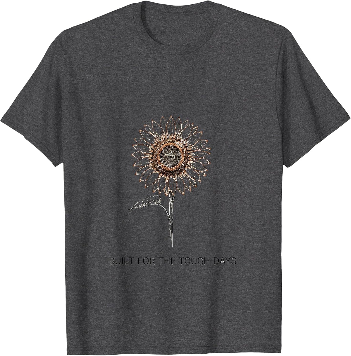Built for the Tough Days Sped Teacher Design T-Shirt - Dark Heather Grey