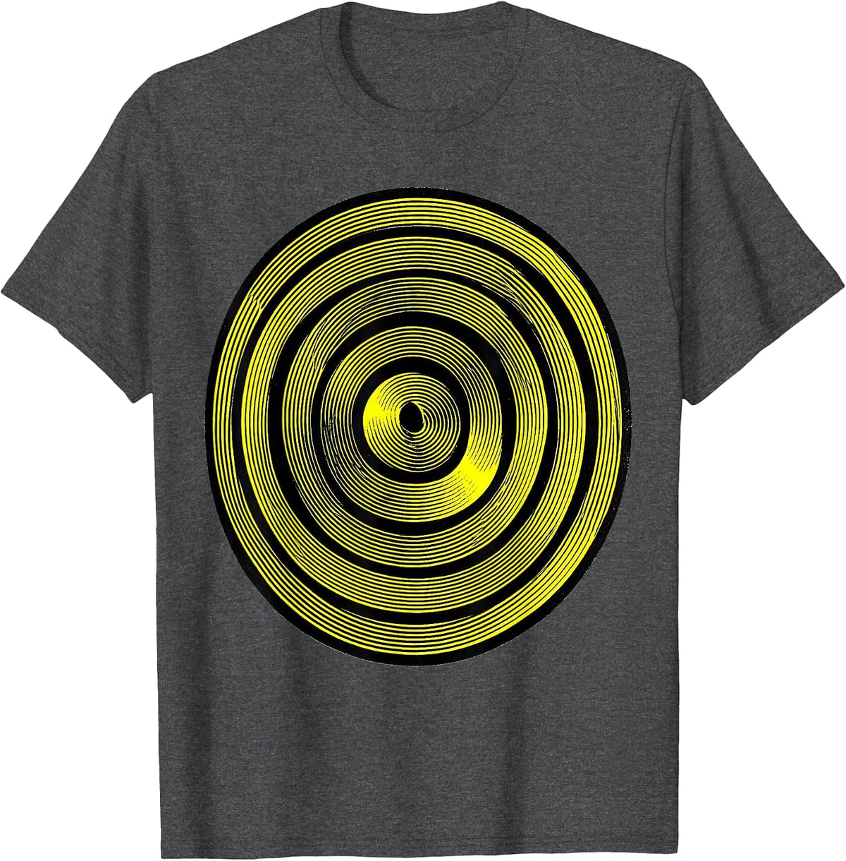 Fibonacci Spiral Sacred Geometry Math Enthusiast Op Art T-Shirt - Dark Heather Grey