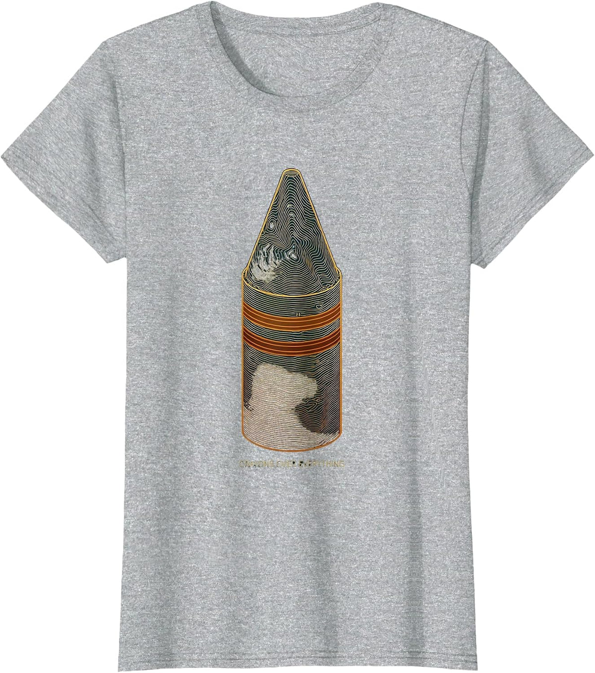 Women's Crayons Over Everything Colorful Art Design T-Shirt - Heather Grey