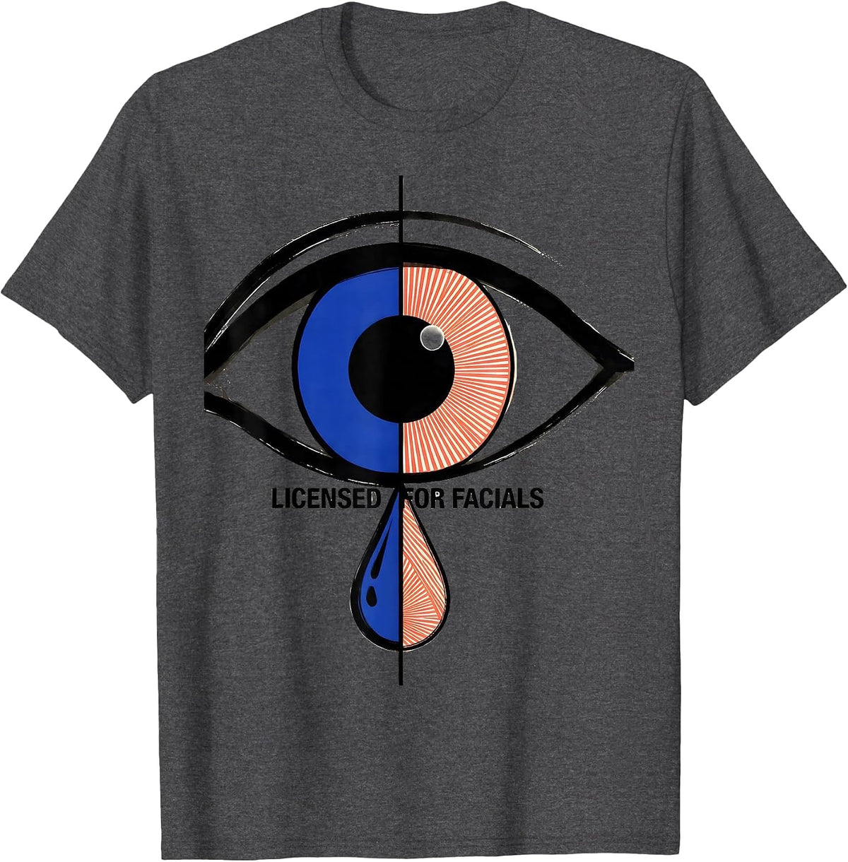 Licensed For Facials Funny Esthetician Skincare Professional T-Shirt - Dark Heather Grey