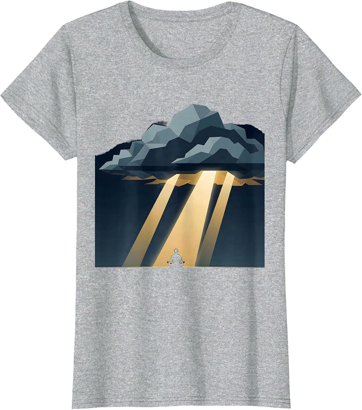 Mental Health Matters Storm Cloud Hope Graphic T-Shirt - Heather Grey