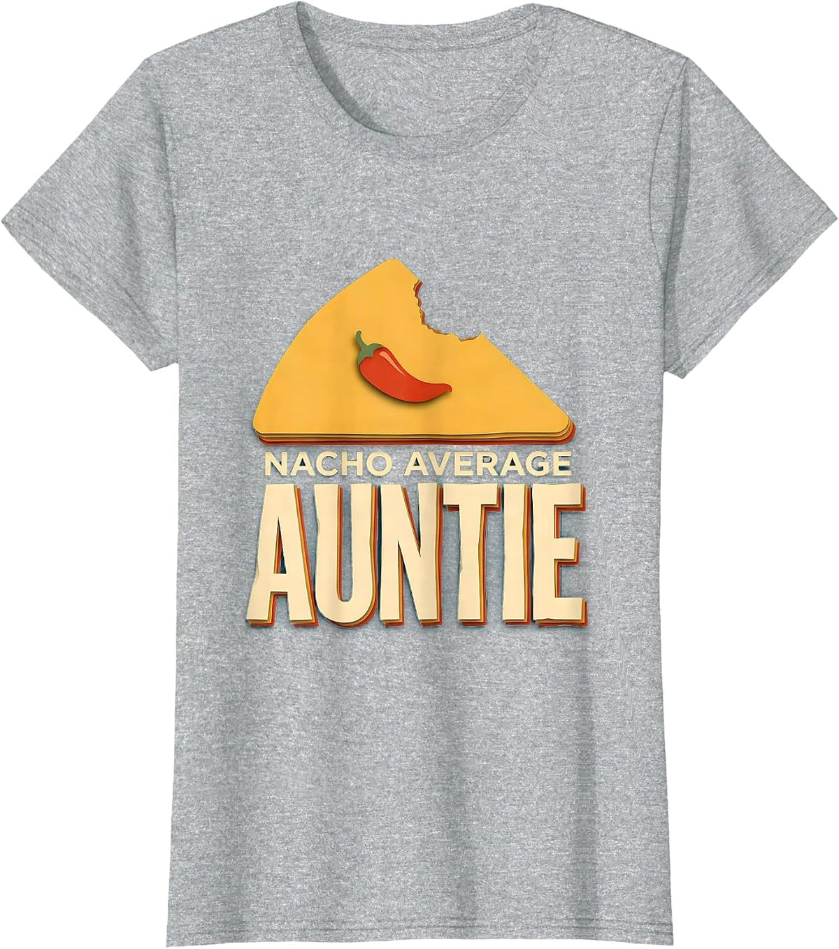 Nacho Average Auntie Funny Cinco De Mayo Mexican Fiesta Gift T-Shirt - Heather Grey