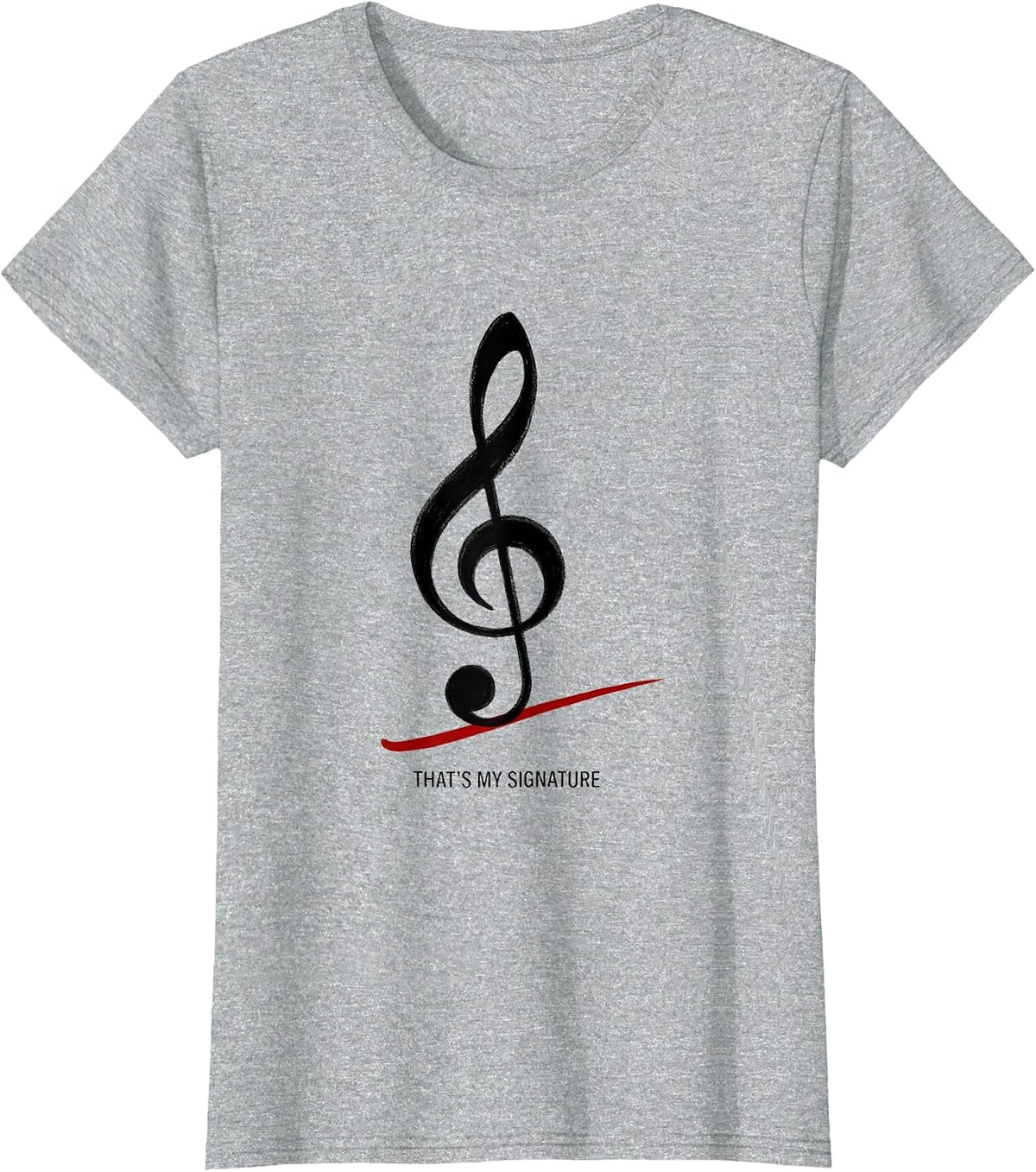 That's My Signature Funny Music Lover Pianist Gift T-Shirt - Heather Grey