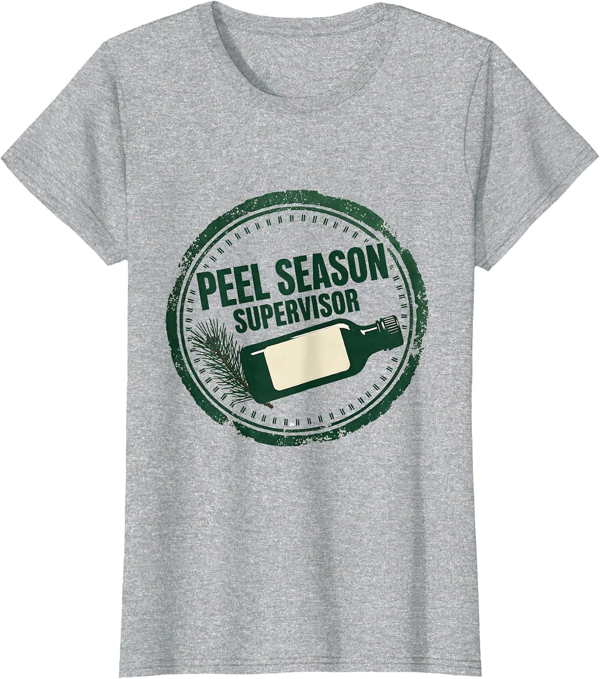 Peel Season Supervisor Rubber Stamp Esthetician Dermatology T-Shirt - Heather Grey