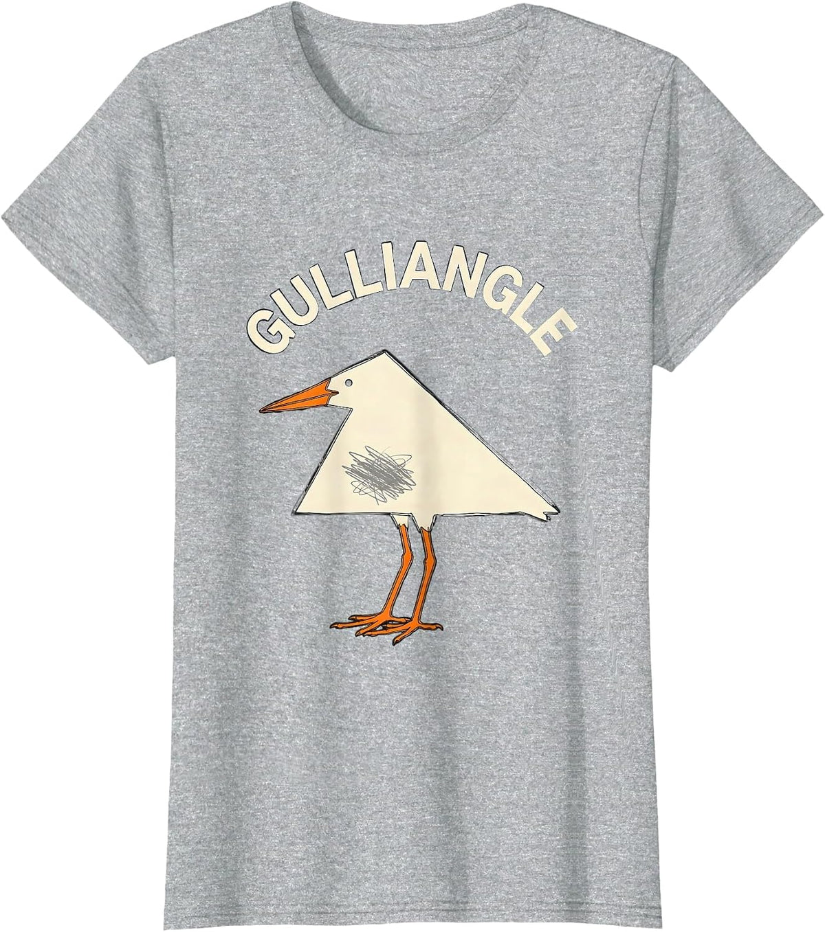 Gulliangle Funny Bird Pun Math Teacher Geometry Humor T-Shirt - Heather Grey