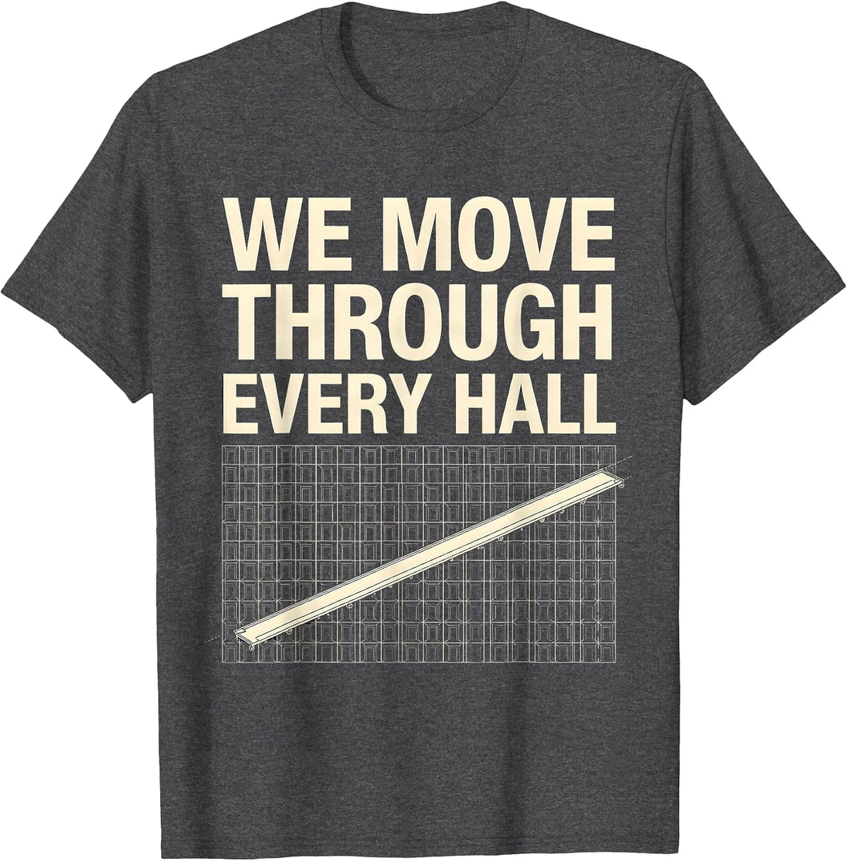 Men's We Move Through Every Hall Specials Squad Teacher Team Pride T-Shirt - Dark Heather Grey