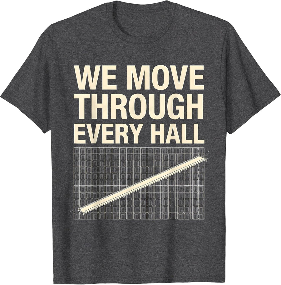Men's We Move Through Every Hall Specials Squad Teacher Team Pride T-Shirt - Dark Heather Grey