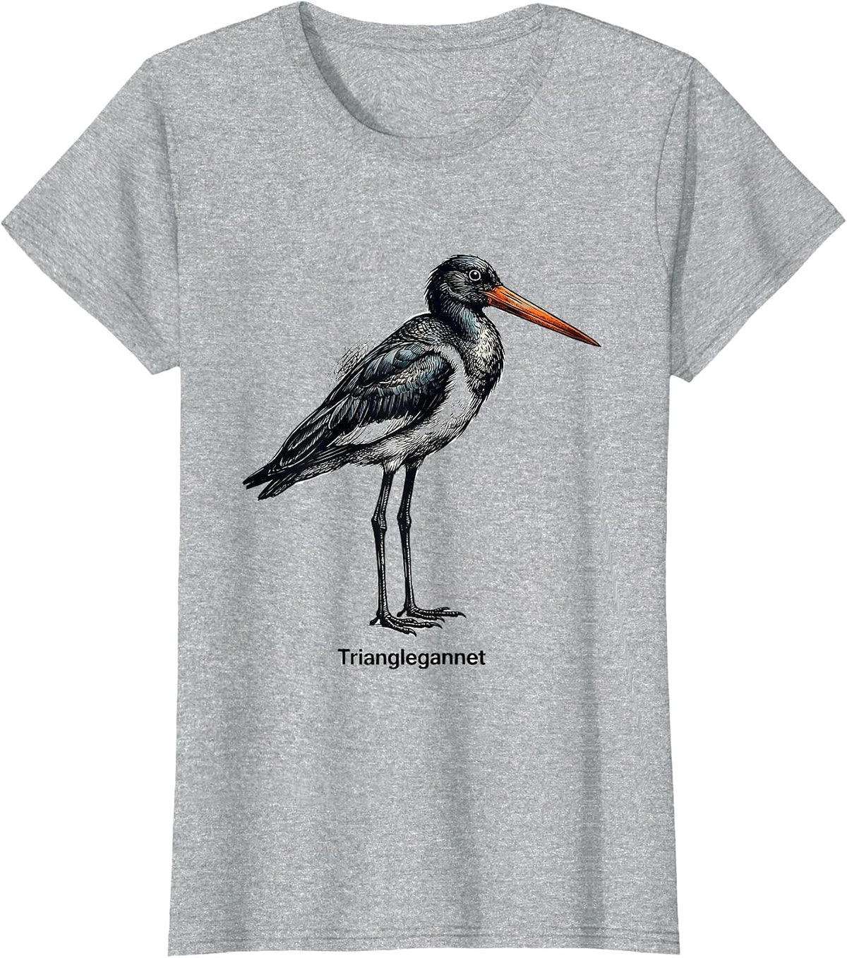 Trianglegannet Triangle Seagull Bird Pun Funny Math Teacher T-Shirt - Heather Grey