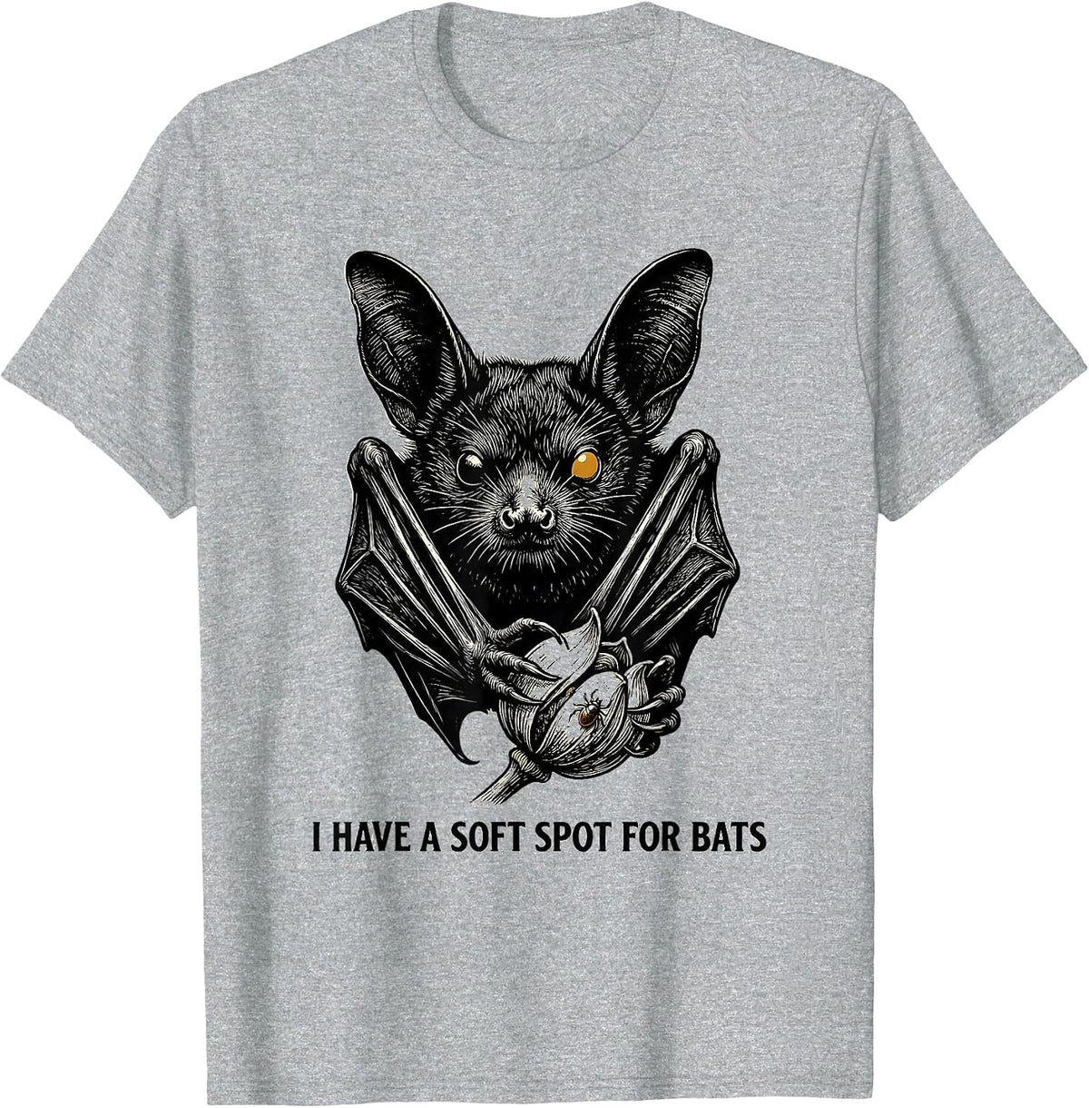 Men's I Have A Soft Spot For Bats Vintage Bat Lover Halloween T-Shirt - Heather Grey