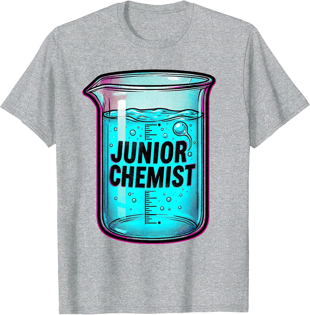 Men's Junior Chemist Pop Art STEM Teacher Science Olympiad Gift T-Shirt - Heather Grey