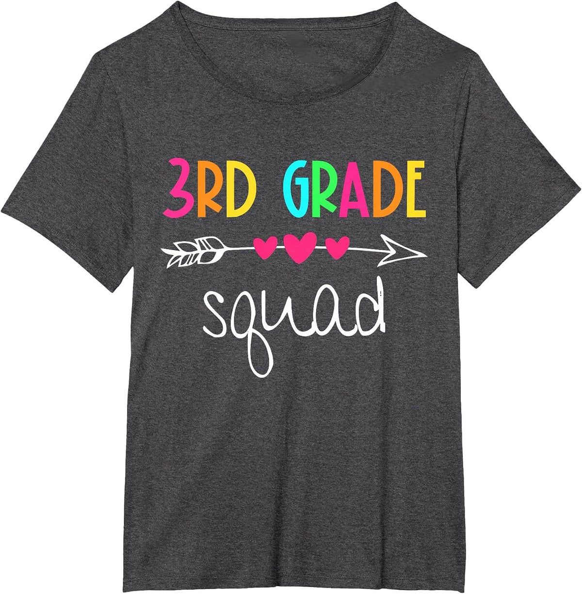 3rd Grade Squad Third Teacher Student Team Back to School T-Shirt - Dark Heather Grey