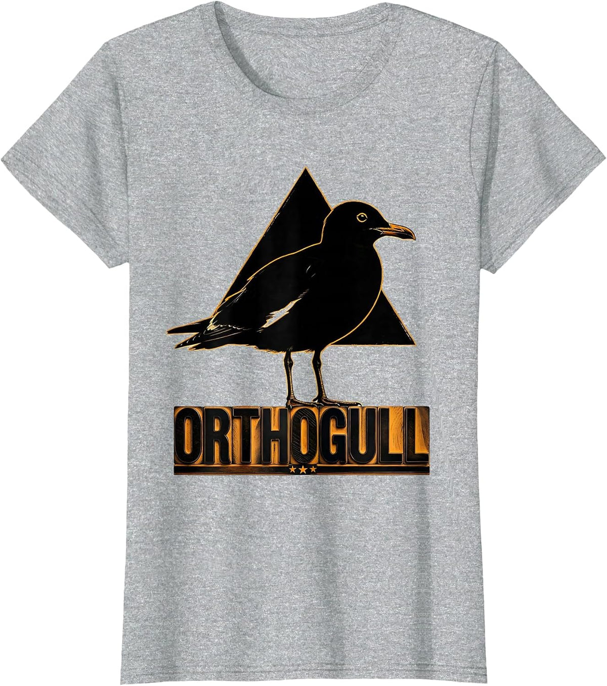 Women's Orthogull Triangle Bird Geometry Pun Funny Math Teacher T-Shirt - Heather Grey