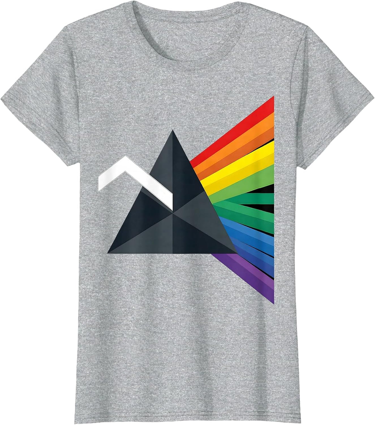 Neurodiversity Prism Spectrum Light Illustration T-Shirt - Heather Grey
