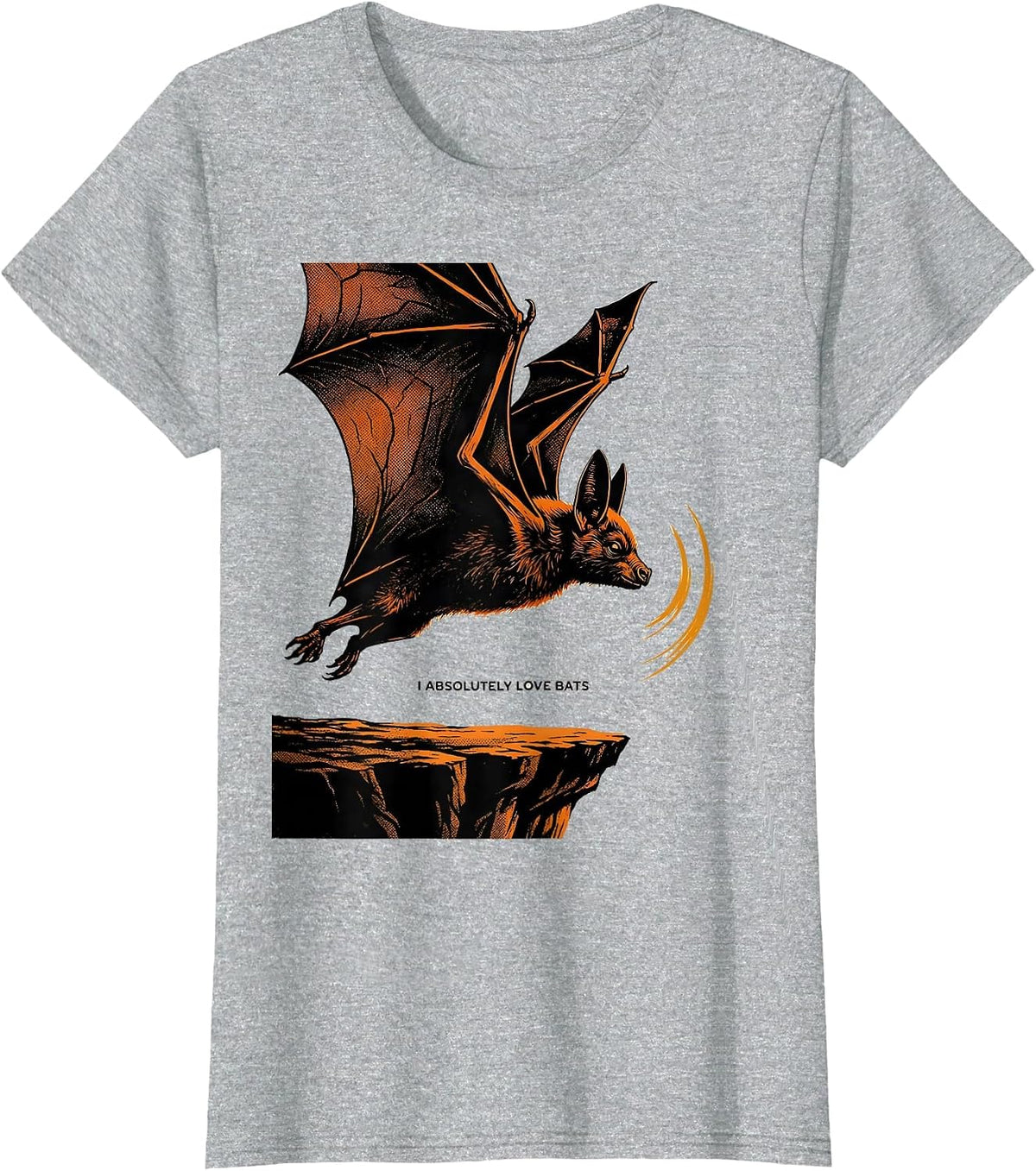 I Absolutely Love Bats Funny Bat Lover Wildlife Conservation T-Shirt - Heather Grey