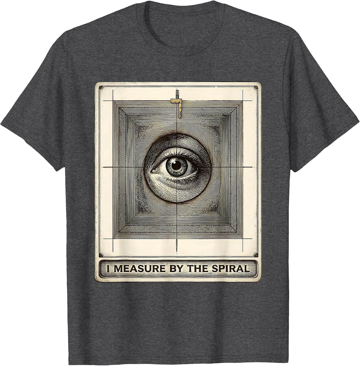 I Measure By The Spiral Sacred Geometry Math Lover Gift T-Shirt - Dark Heather Grey