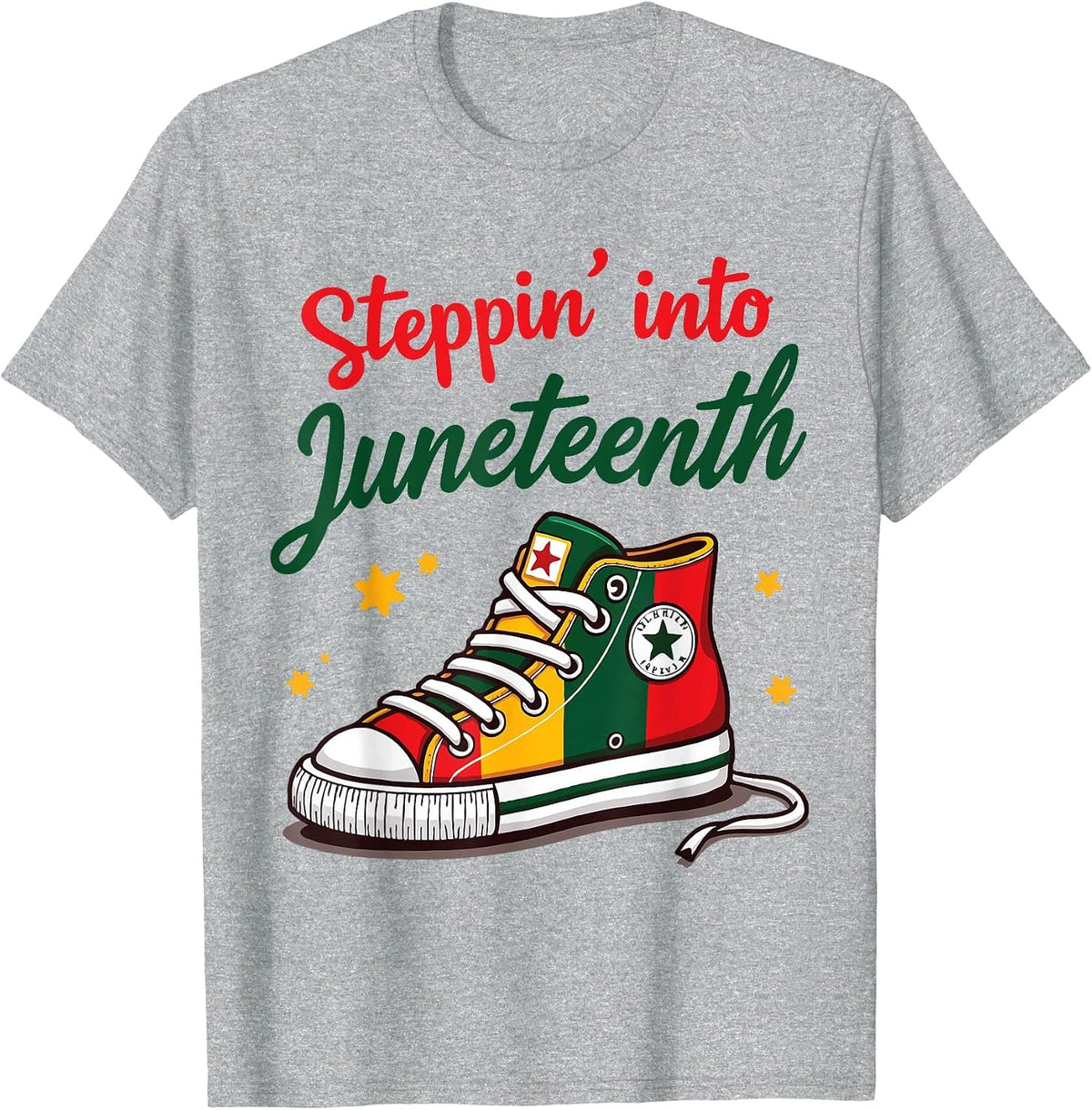Stepping into juneteenth T-Shirt - Heather Grey