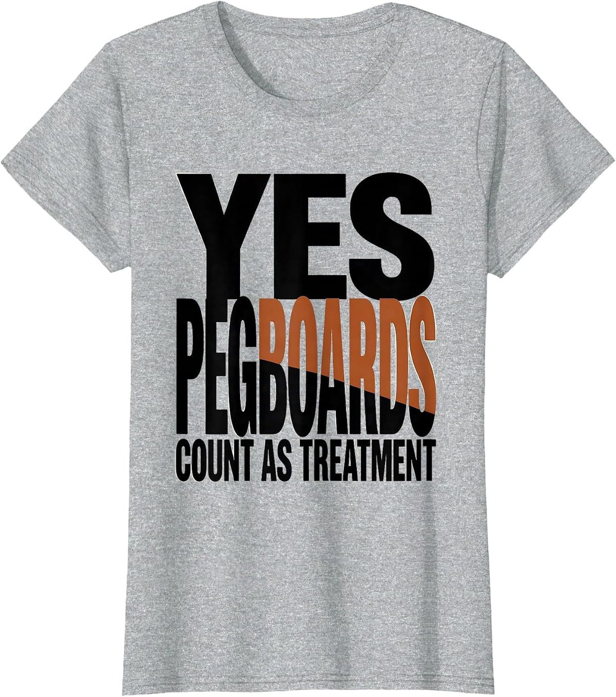 Women's Yes, Pegboards Count As Treatment Retro Occupational Therapy T-Shirt - Heather Grey