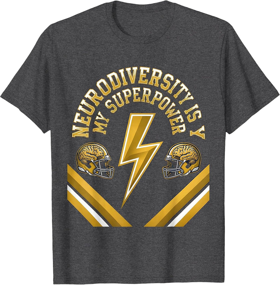 Men's Neurodiversity Is My Superpower Celebration Design T-Shirt - Dark Heather Grey