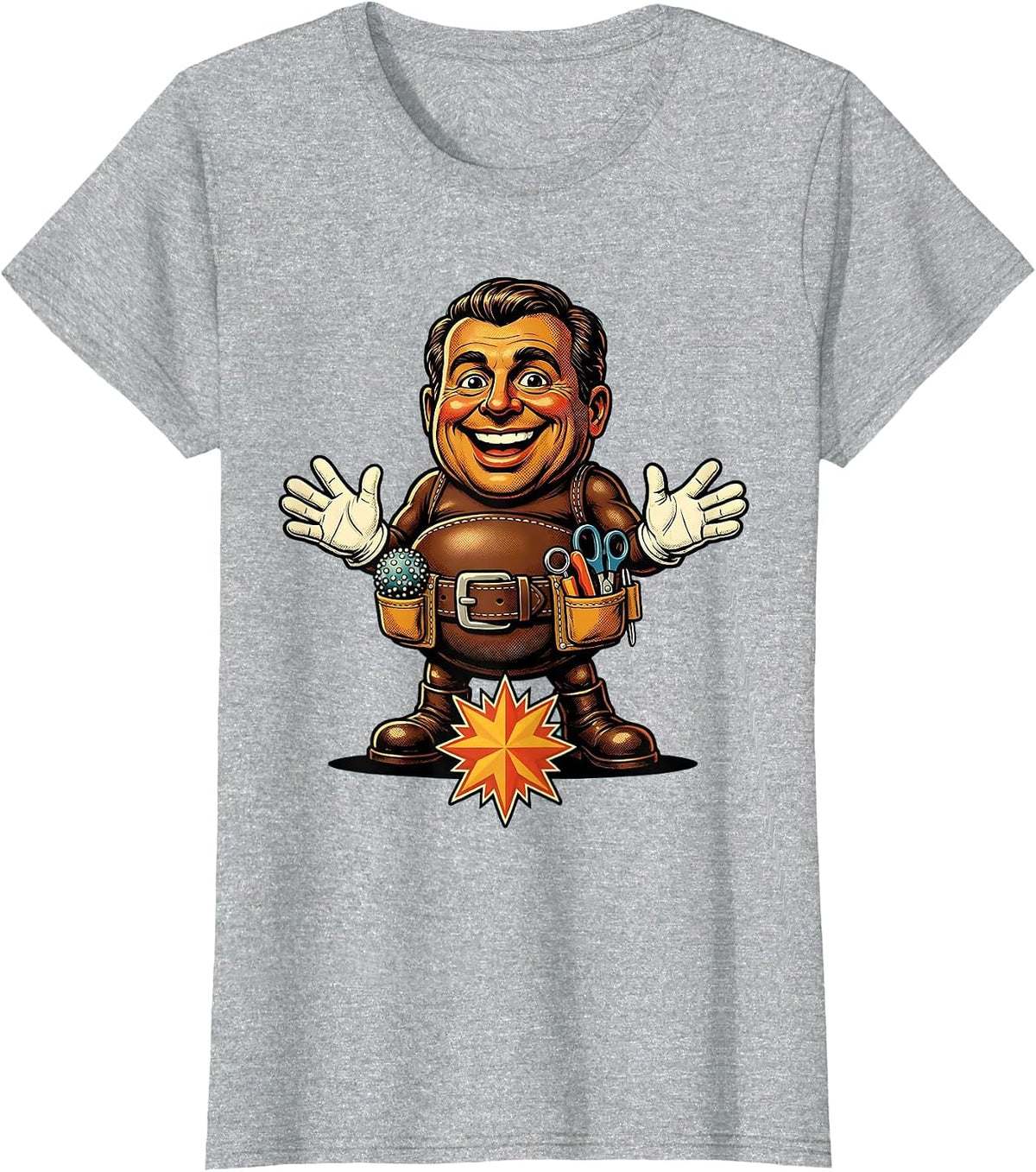 Women's Occupational Therapy Toolbelt Illustration T-Shirt - Heather Grey