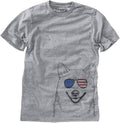 Inkopious Patriotic Mitsu the Shiba Inu Dog Triblend T-Shirt - Unisex Grey Crew Neck