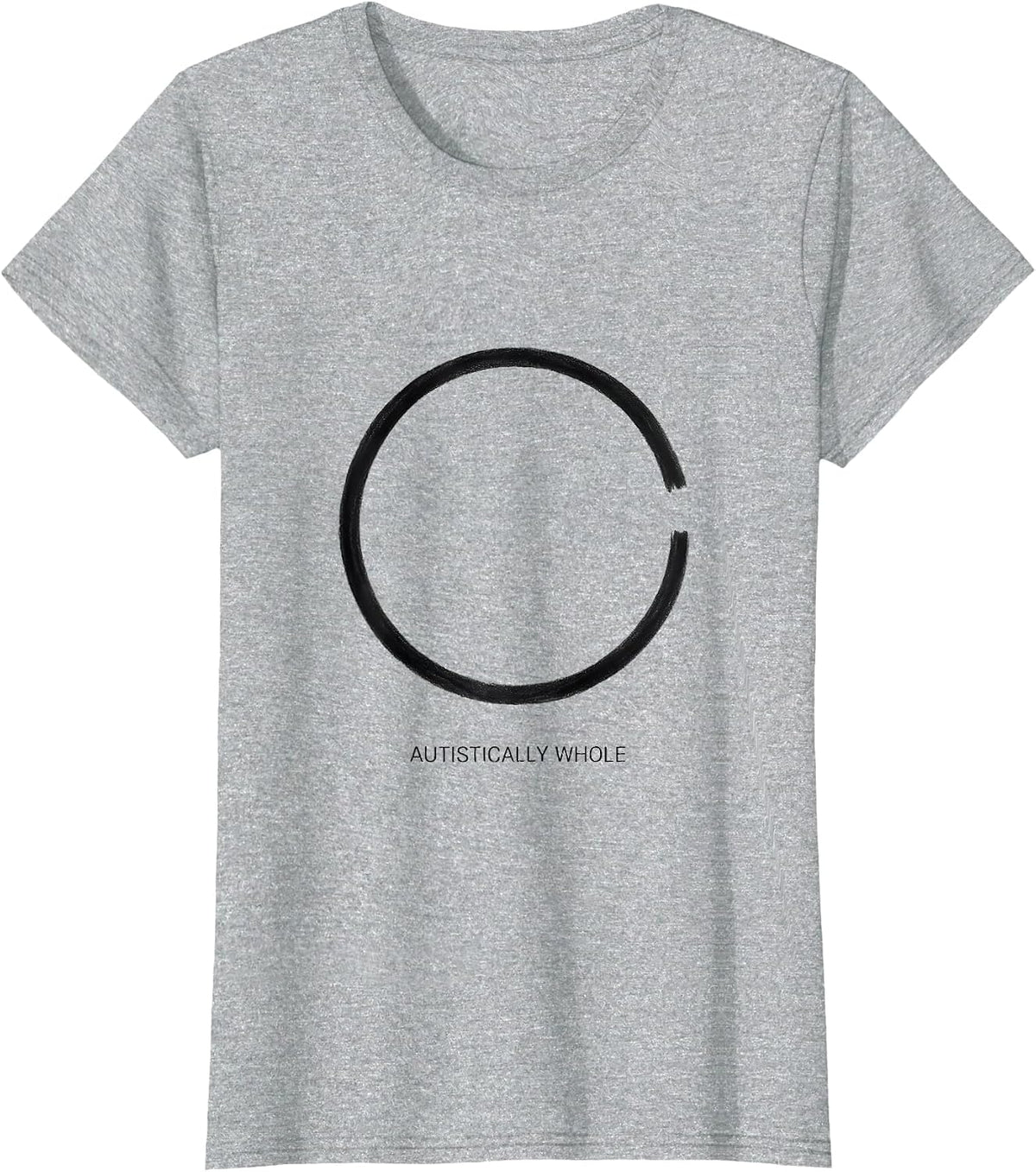 Women's Autistically Whole Minimalist Neurodiversity Awareness T-Shirt - Heather Grey