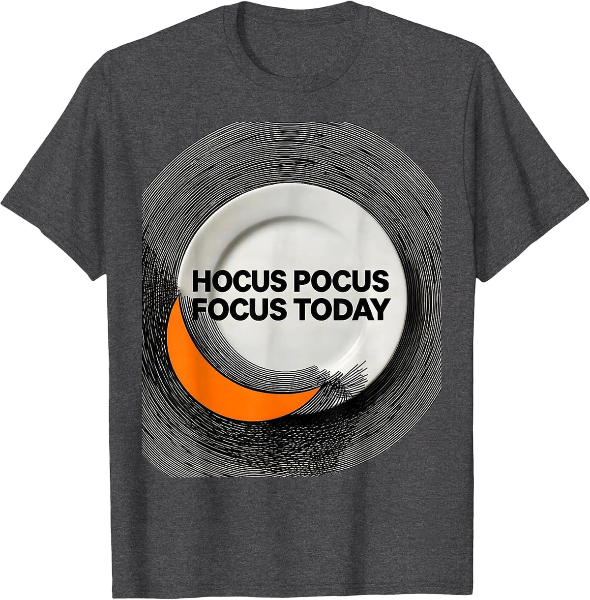 Hocus Pocus Focus Today Funny Halloween Teacher Costume T-Shirt - Dark Heather Grey