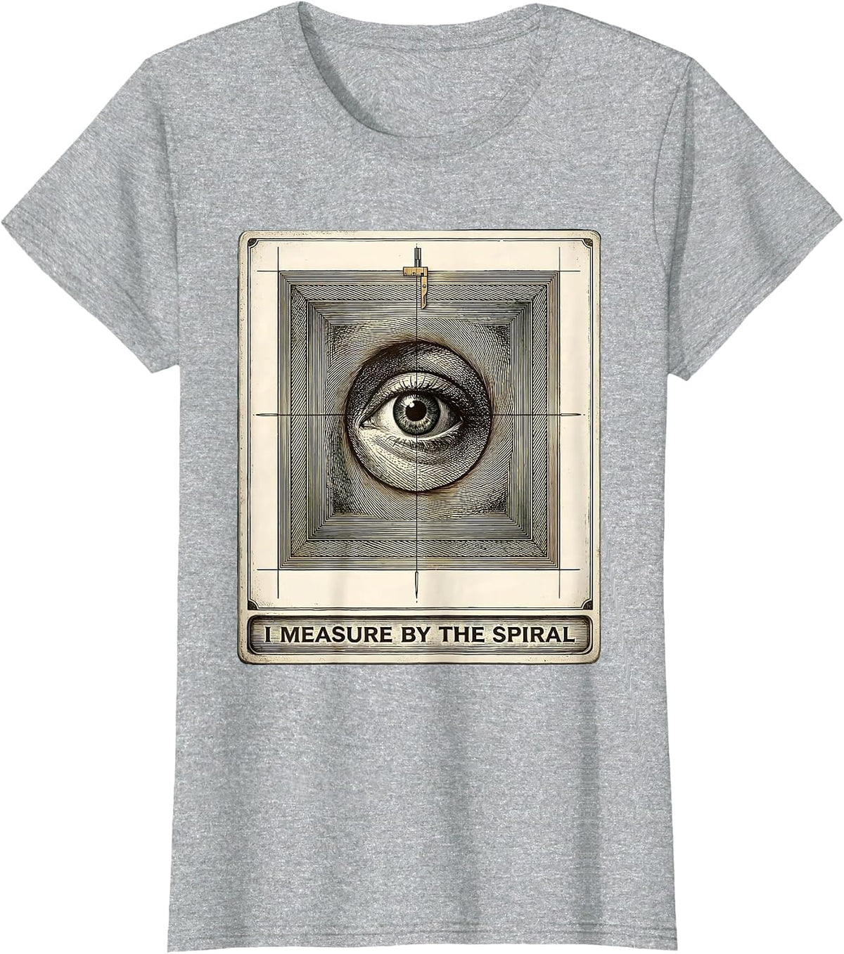 I Measure By The Spiral Sacred Geometry Math Lover Gift T-Shirt - Heather Grey