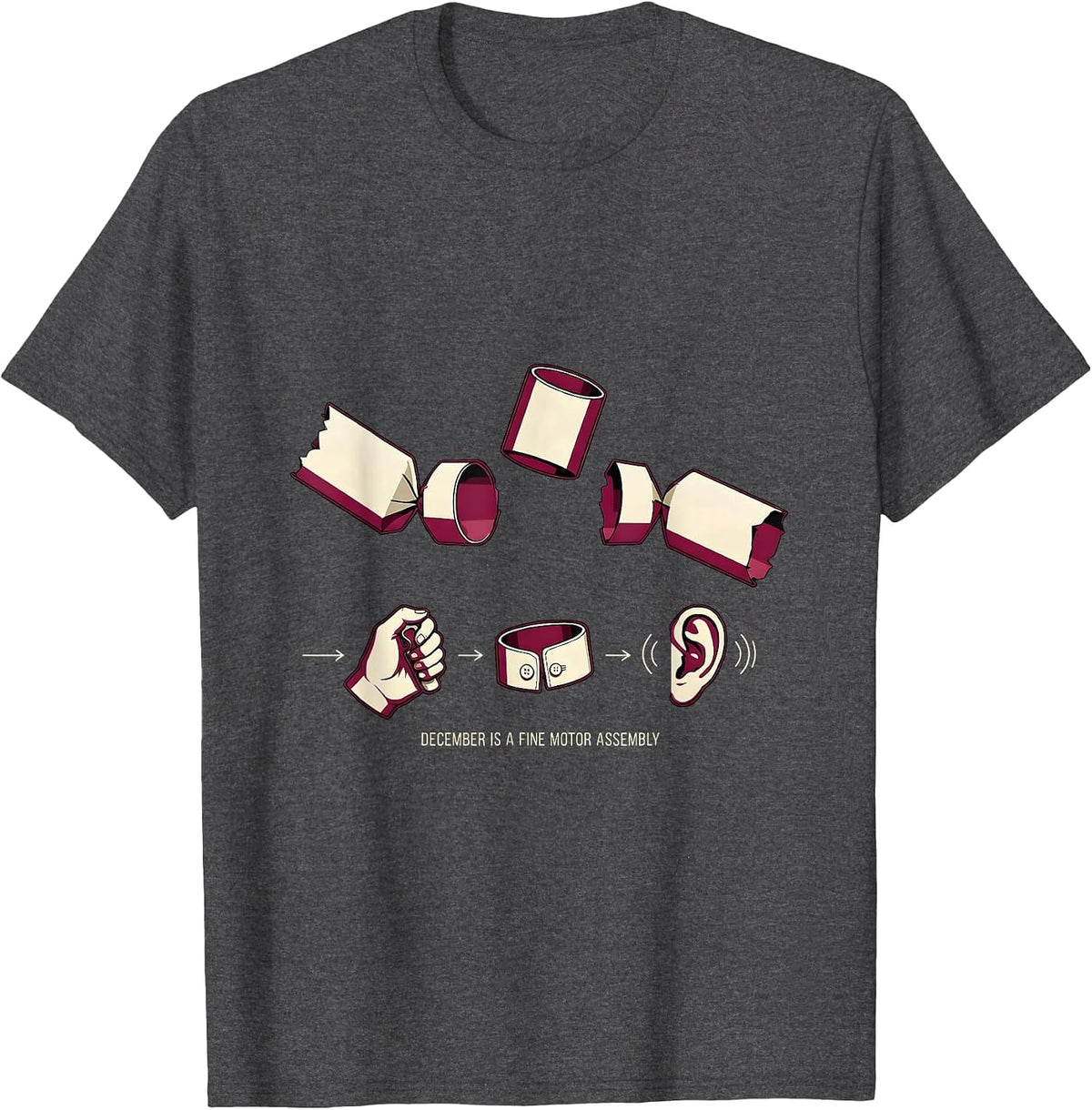 Men's December Is A Fine Motor Assembly Occupational Therapist T-Shirt - Dark Heather Grey