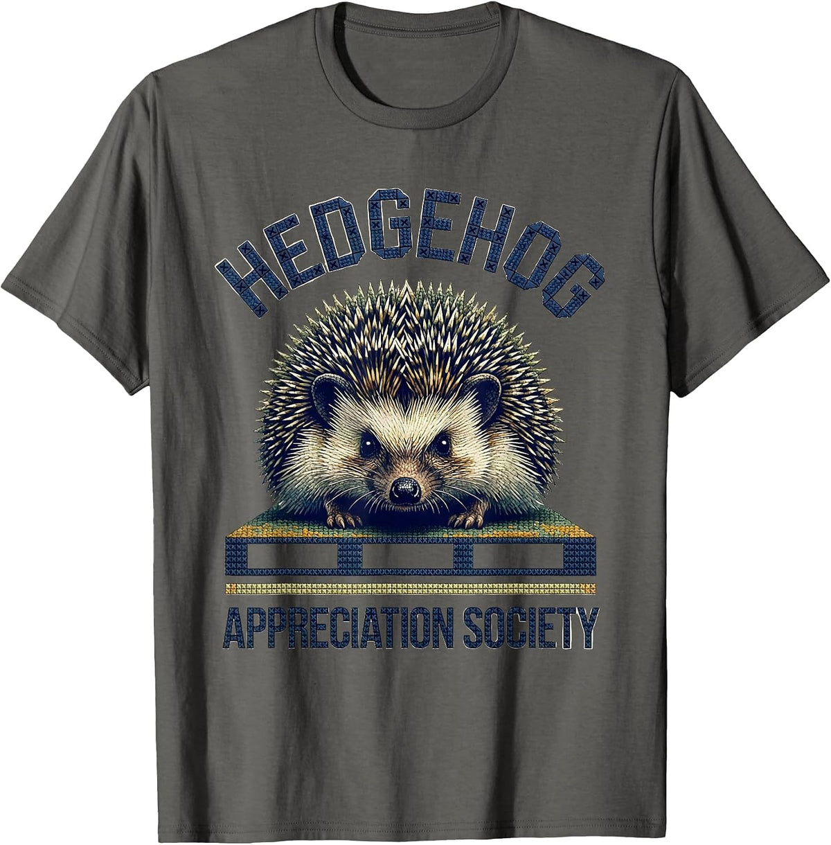 Men's Hedgehog Appreciation Society Cute Hedgehog Lover Gift for T-Shirt - Asphalt Grey