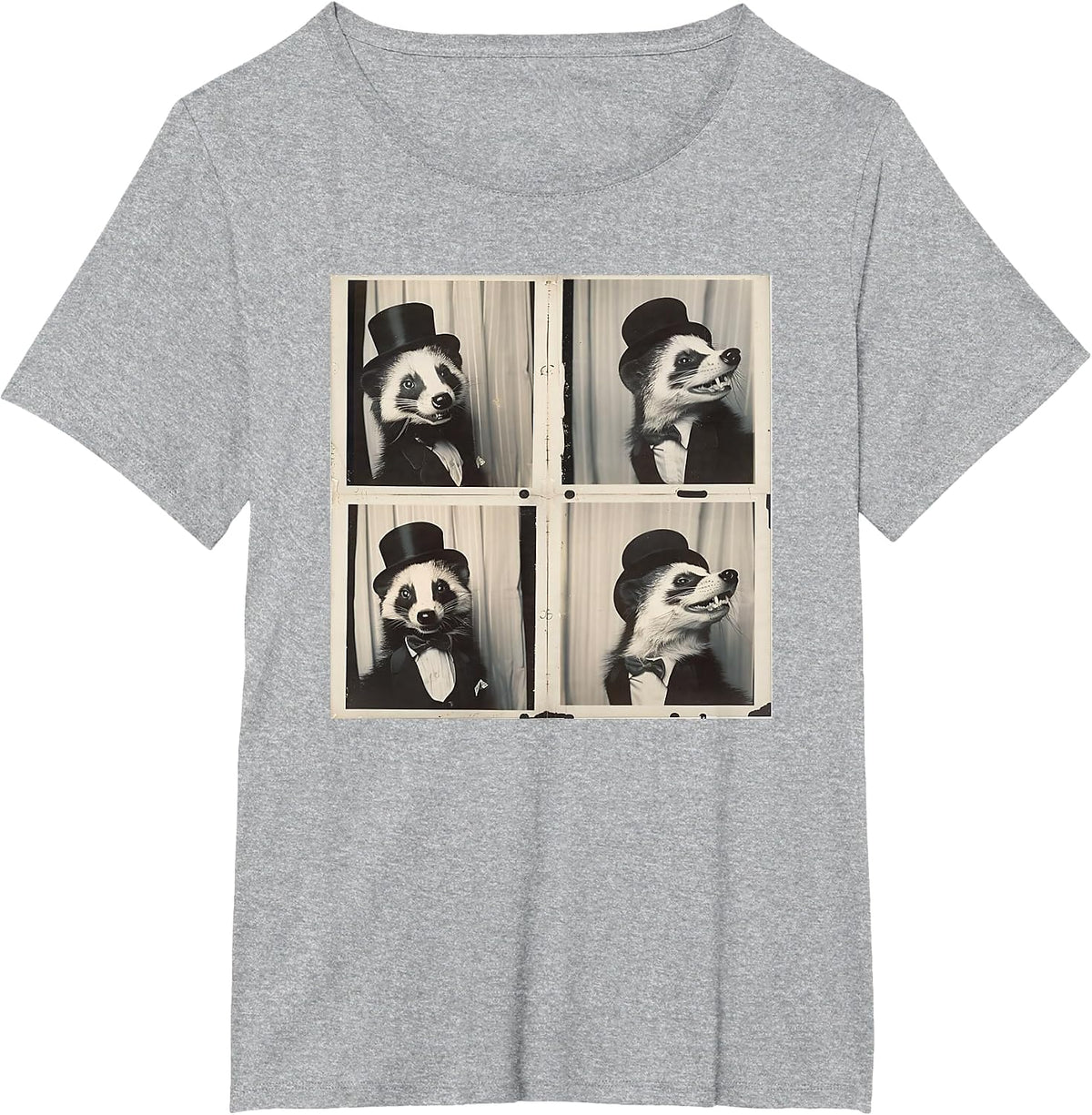 Honey Badger Photo Booth T-Shirt - Heather Grey