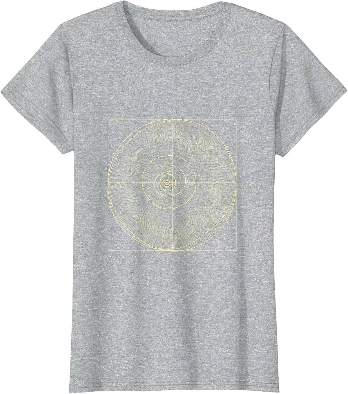 Golden Ratio Spiral Sacred Geometry Math Enthusiast T-Shirt - Heather Grey
