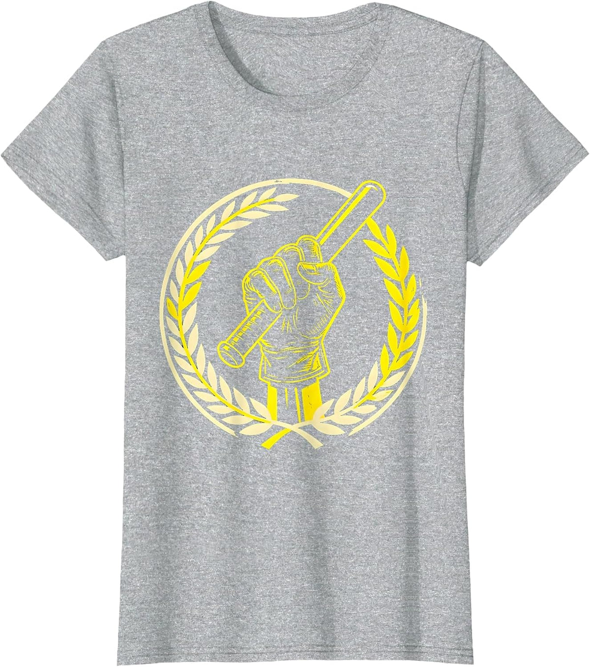 Gloved Fist and Baton Law Enforcement Graphic T-Shirt - Heather Grey