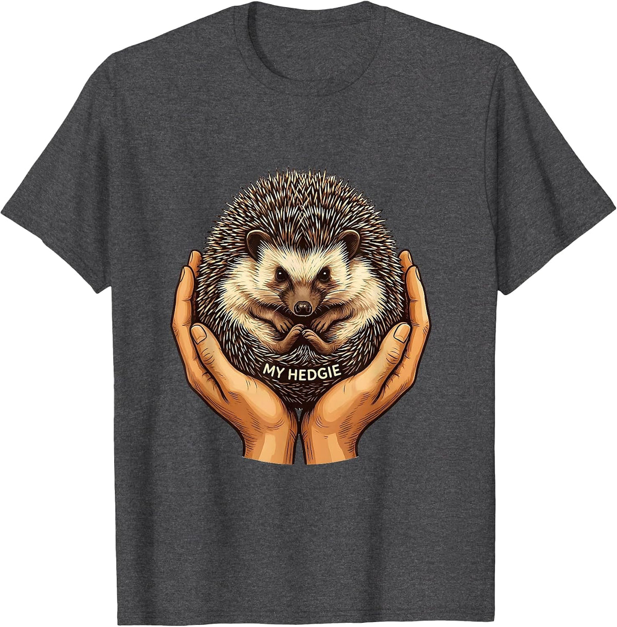 Men's My Hedgie Cute Hedgehog Lover Animal Humor T-Shirt - Dark Heather Grey