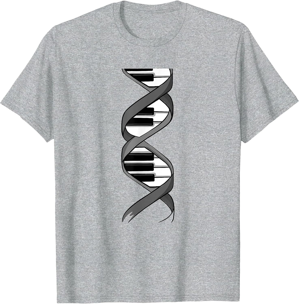 Funny Piano Design for Men Women Keyboard Player Piano Lover T-Shirt - Heather Grey