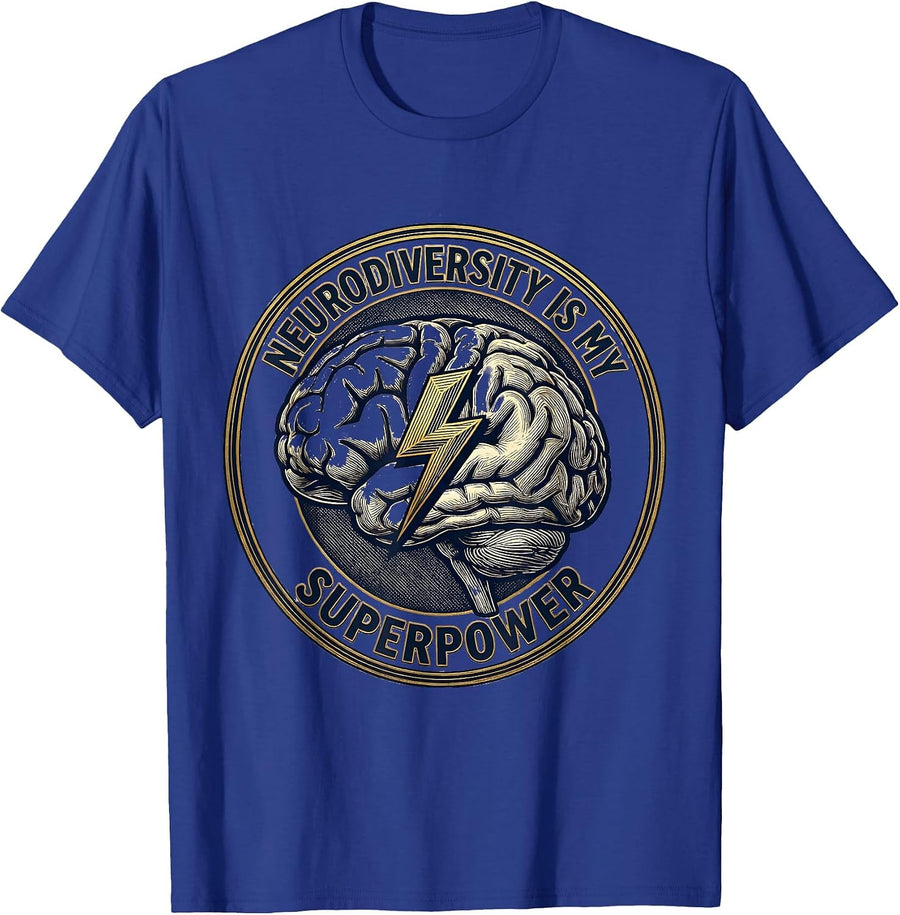 Neurodiversity Is My Superpower Autism Awareness T-Shirt - Royal Blue