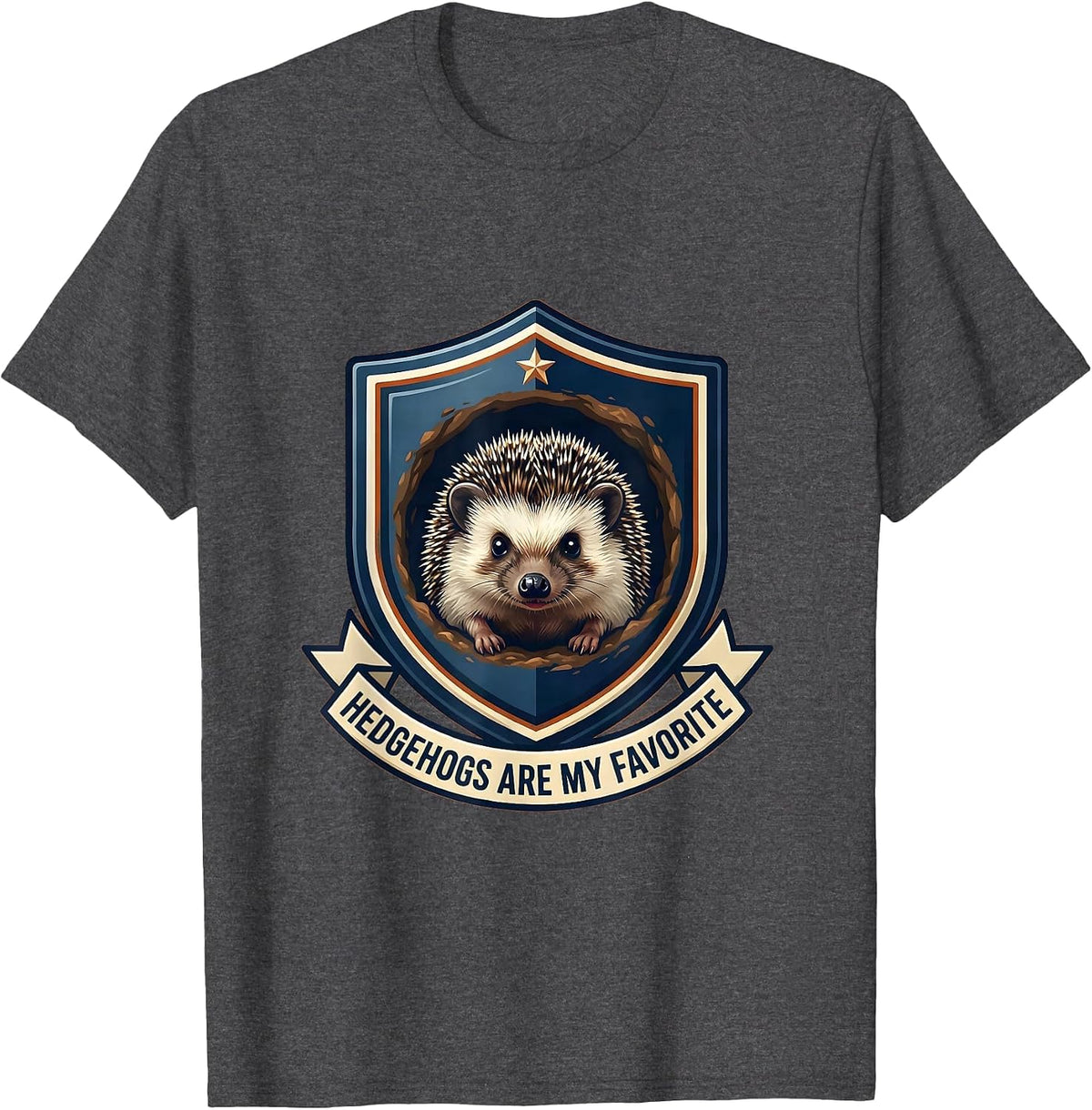 Men's Hedgehogs Are My Favorite Cute Hedgehog Animal Lover Gift T-Shirt - Dark Heather Grey