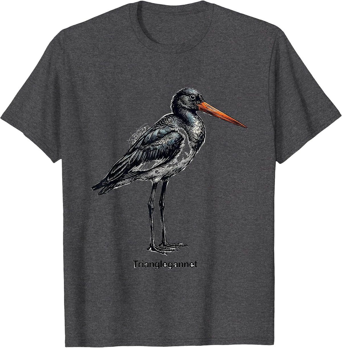 Trianglegannet Triangle Seagull Bird Pun Funny Math Teacher T-Shirt - Dark Heather Grey
