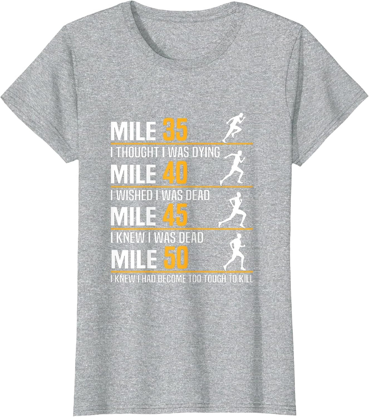 Ultrarunner Training Ultramarathon 50 Miles Ultrarunning T-Shirt - Heather Grey