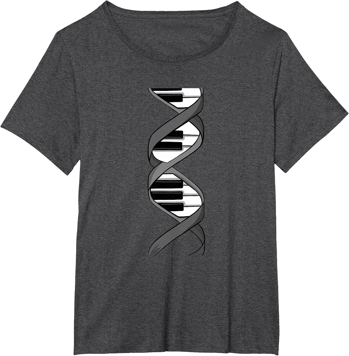 Funny Piano Design for Men Women Keyboard Player Piano Lover T-Shirt - Dark Heather Grey