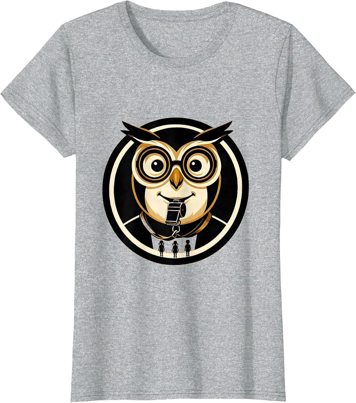 Women's Owlish Spectacles Teacher Halloween Costume Cute Humor T-Shirt - Heather Grey