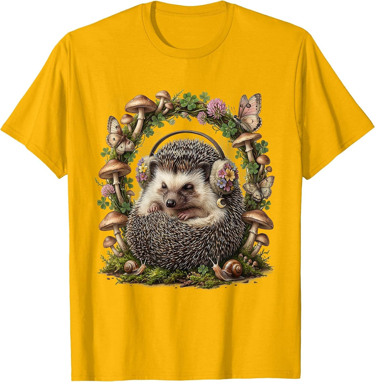 Men's Occupational Therapy Calm Child Sensory Headphones T-Shirt - Golden Yellow