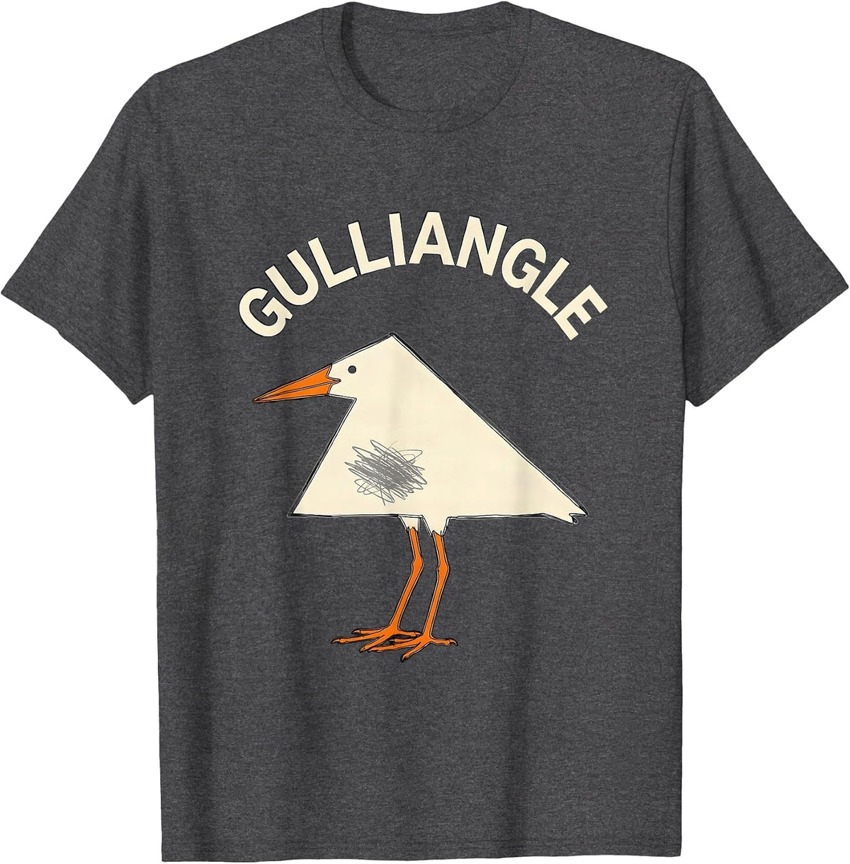 Gulliangle Funny Bird Pun Math Teacher Geometry Humor T-Shirt - Dark Heather Grey