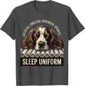 Men's Official English Springer Spaniel Sleep Uniform Dog Lover T-Shirt - Dark Heather Grey