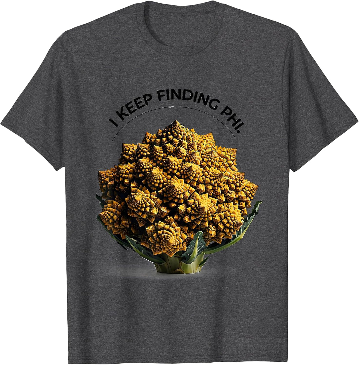 I Keep Finding Phi Geometric Sacred Geometry Math Enthusiast T-Shirt - Dark Heather Grey