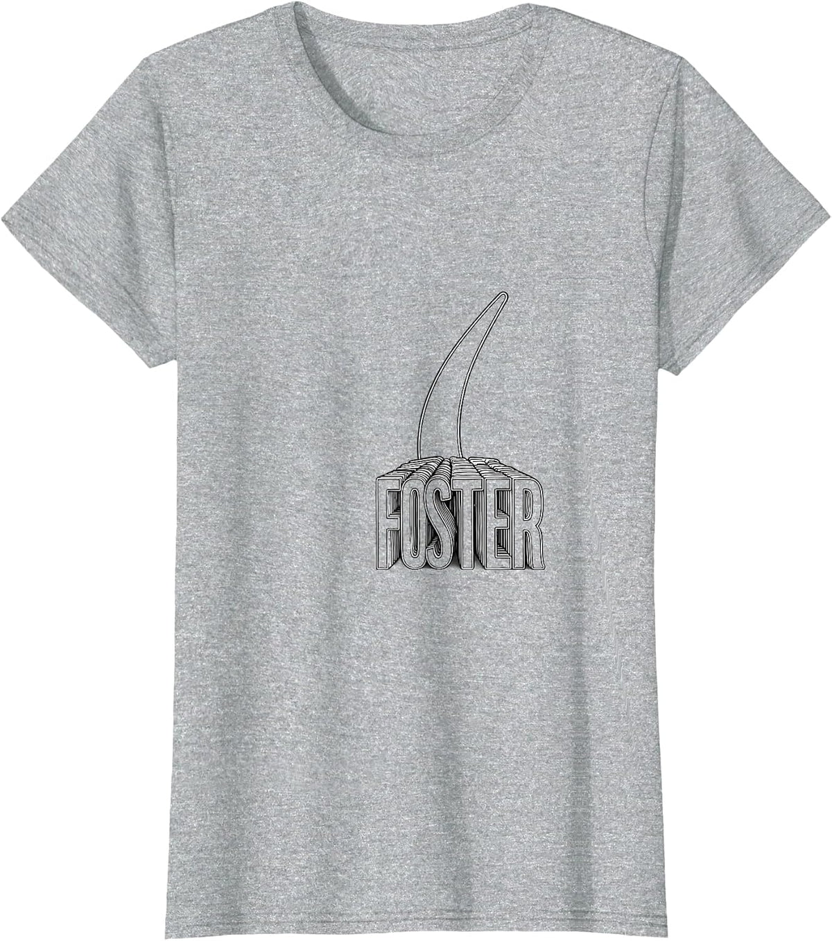 Foster Vintage Western Flag Name Gift T-Shirt - Heather Grey