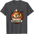 Men's Ramen Pup Cute Kawaii Anime Food Lover Japanese Animal Humor T-Shirt - Dark Heather Grey